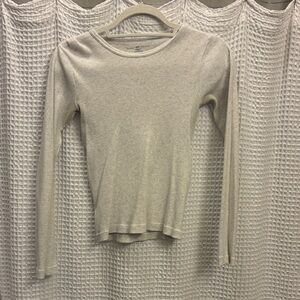 Brandy Melville Cream Long Sleeve Top